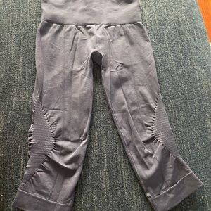 Lululemon Ebb to Street Blue Gray Crops
